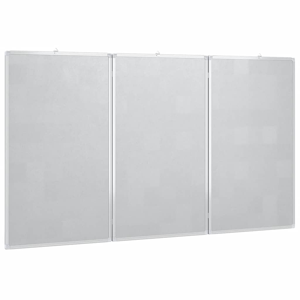 Quadro branco magnético dobrável 120x80x1,7 cm alumínio