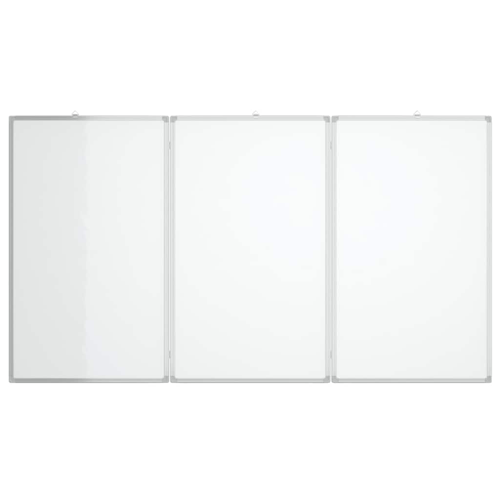 Quadro branco magnético dobrável 180x100x1,7 cm alumínio