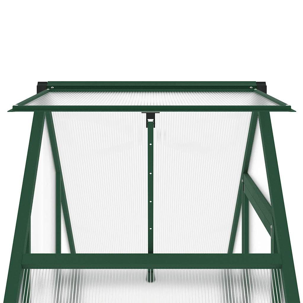 Estufa com estrutura de base 169x58x195 cm alumínio verde