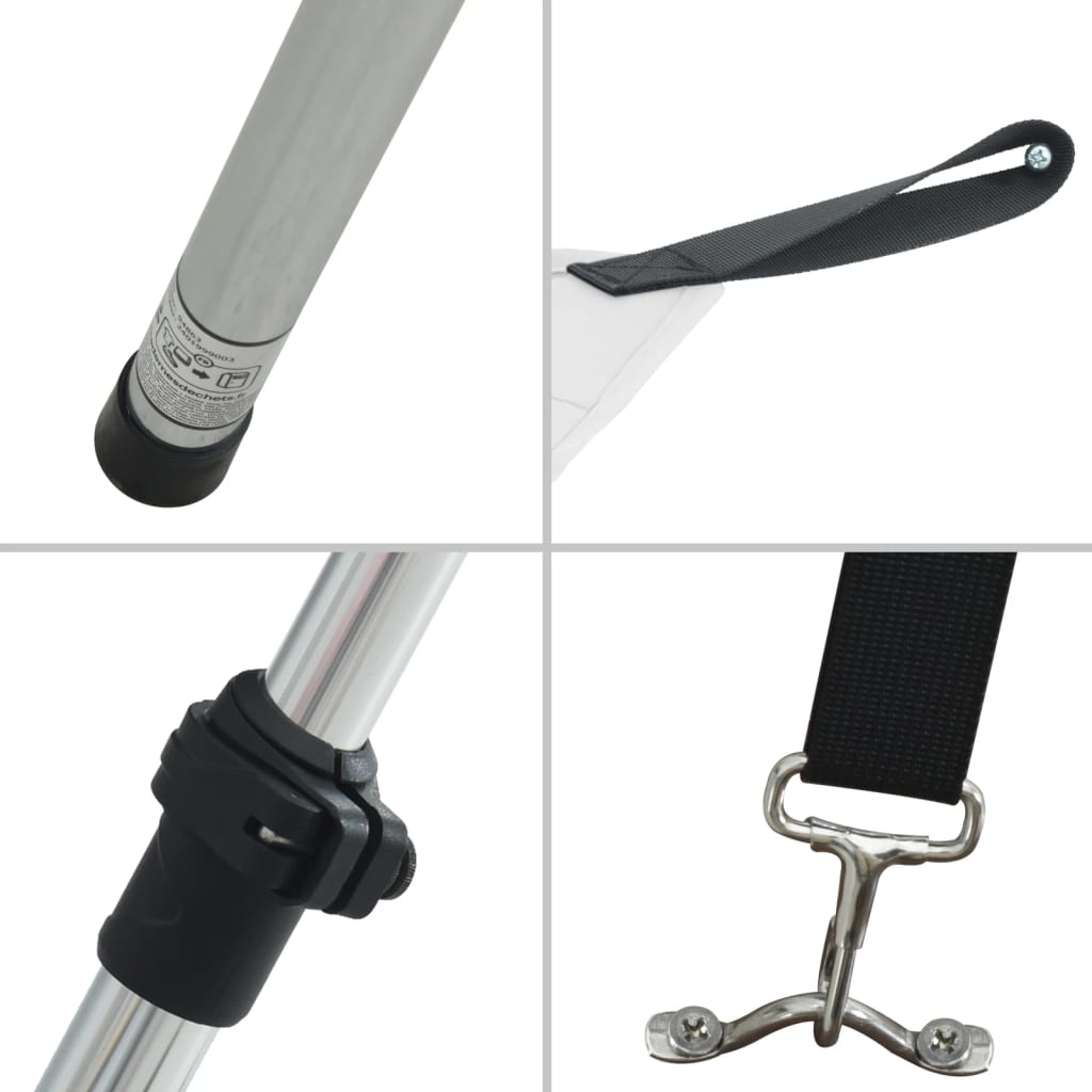 Conjunto extensão de toldo em T 170x170x(113-182,5) cm branco