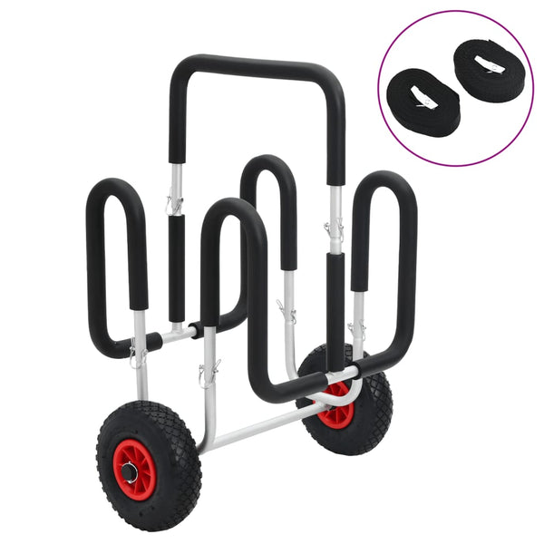 Carrinho de SUP para 2 pranchas de surf 90 kg alumínio