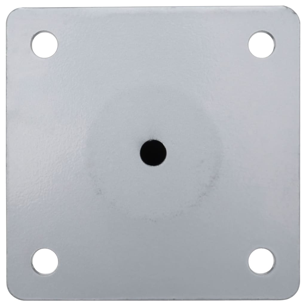 Base de guarda-sol para poste de Ø38/48 mm aço prateado