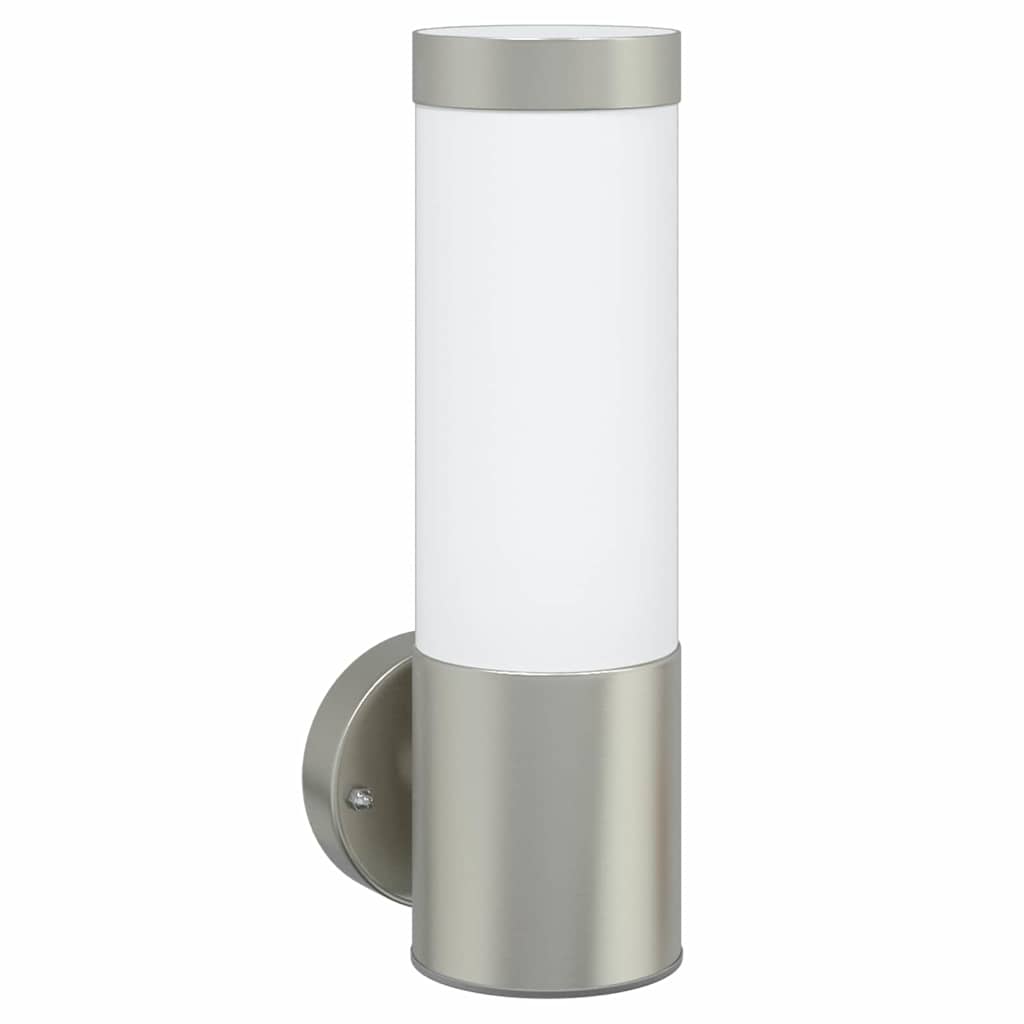 Candeeiro de parede exterior Prateado 12 x 7.5 x 27 cm