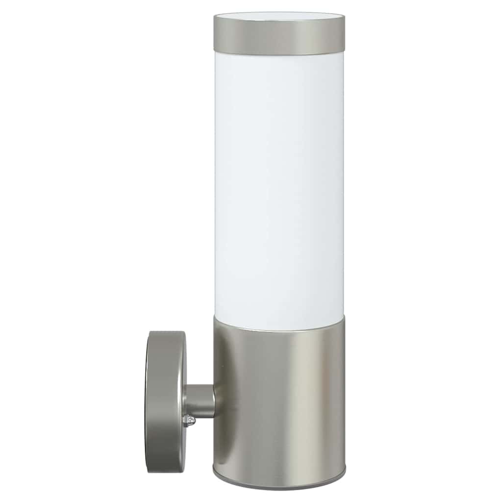 Candeeiro de parede exterior Prateado 12 x 7.5 x 27 cm