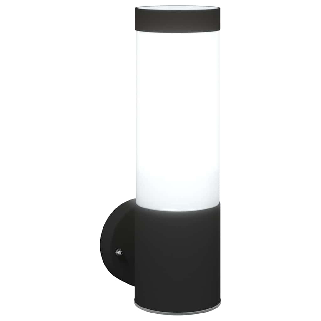 Candeeiro de parede exterior Preto 12 x 7.5 x 27 cm