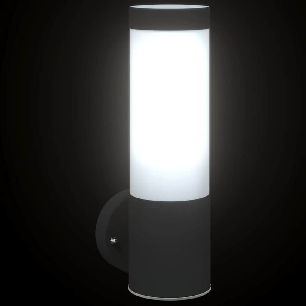 Candeeiro de parede exterior Preto 12 x 7.5 x 27 cm