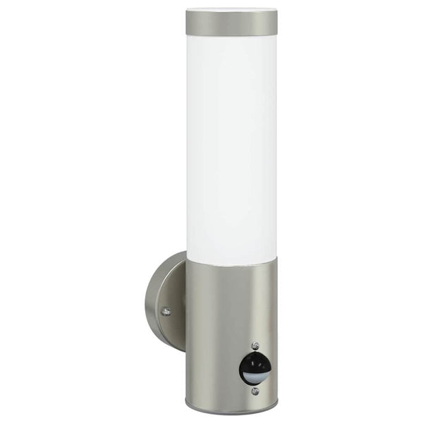 Candeeiro de parede exterior Prateado 12 x 7.5 x 29 cm