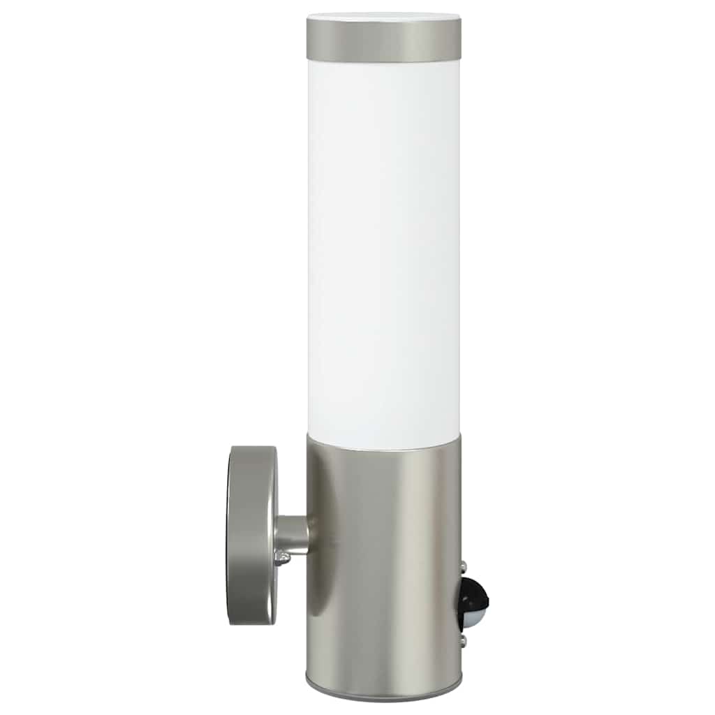 Candeeiro de parede exterior Prateado 12 x 7.5 x 29 cm