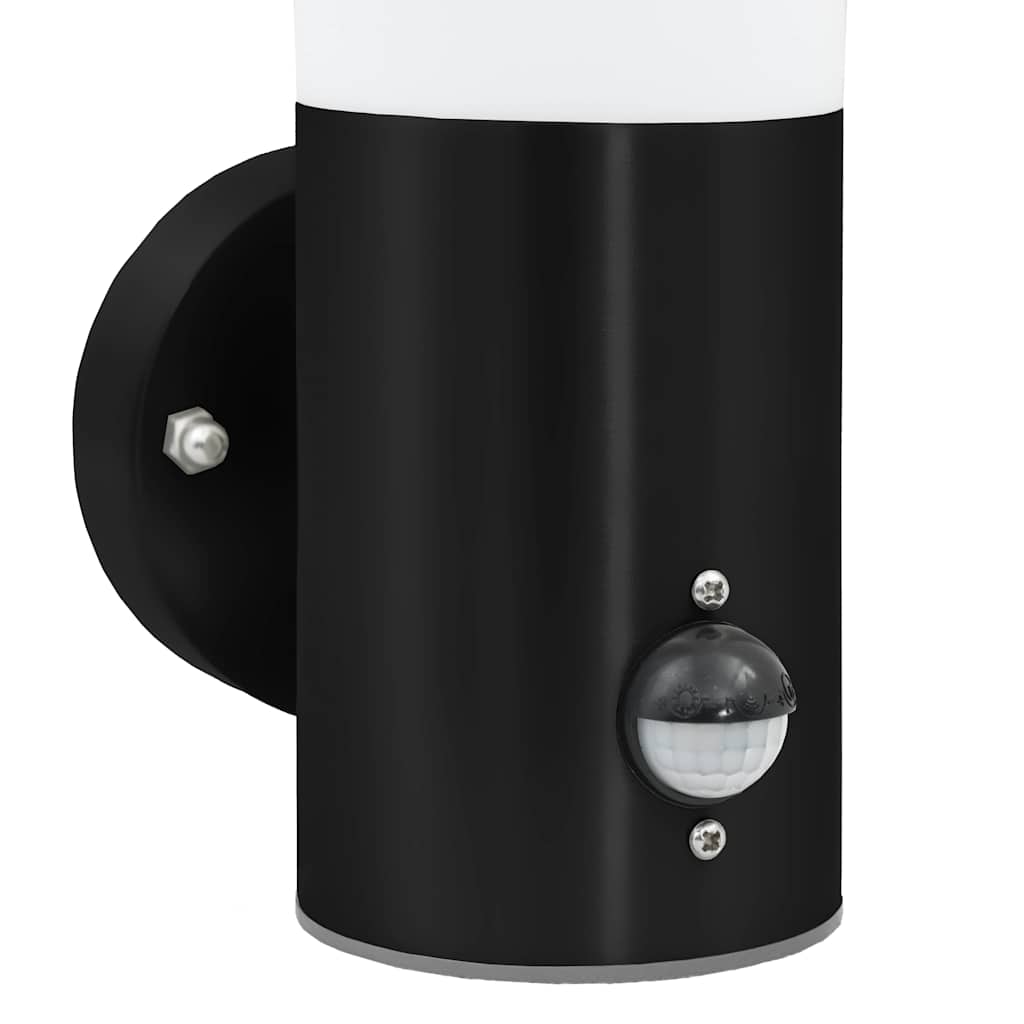 Candeeiro de parede exterior Preto 12 x 7.5 x 29 cm