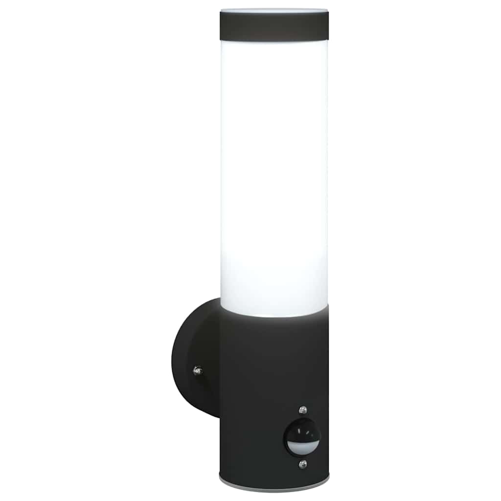 Candeeiro de parede exterior Preto 12 x 7.5 x 29 cm