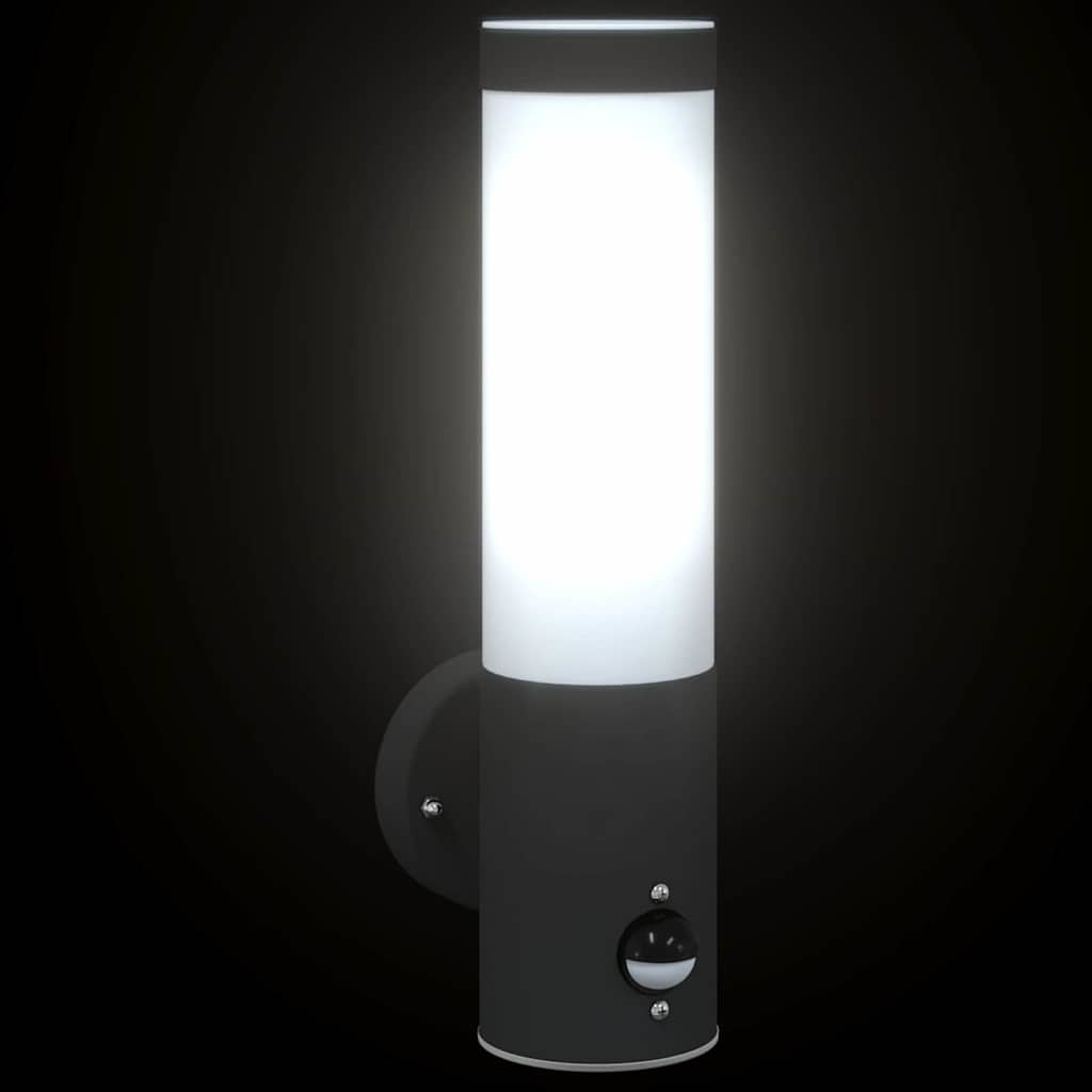 Candeeiro de parede exterior Preto 12 x 7.5 x 29 cm