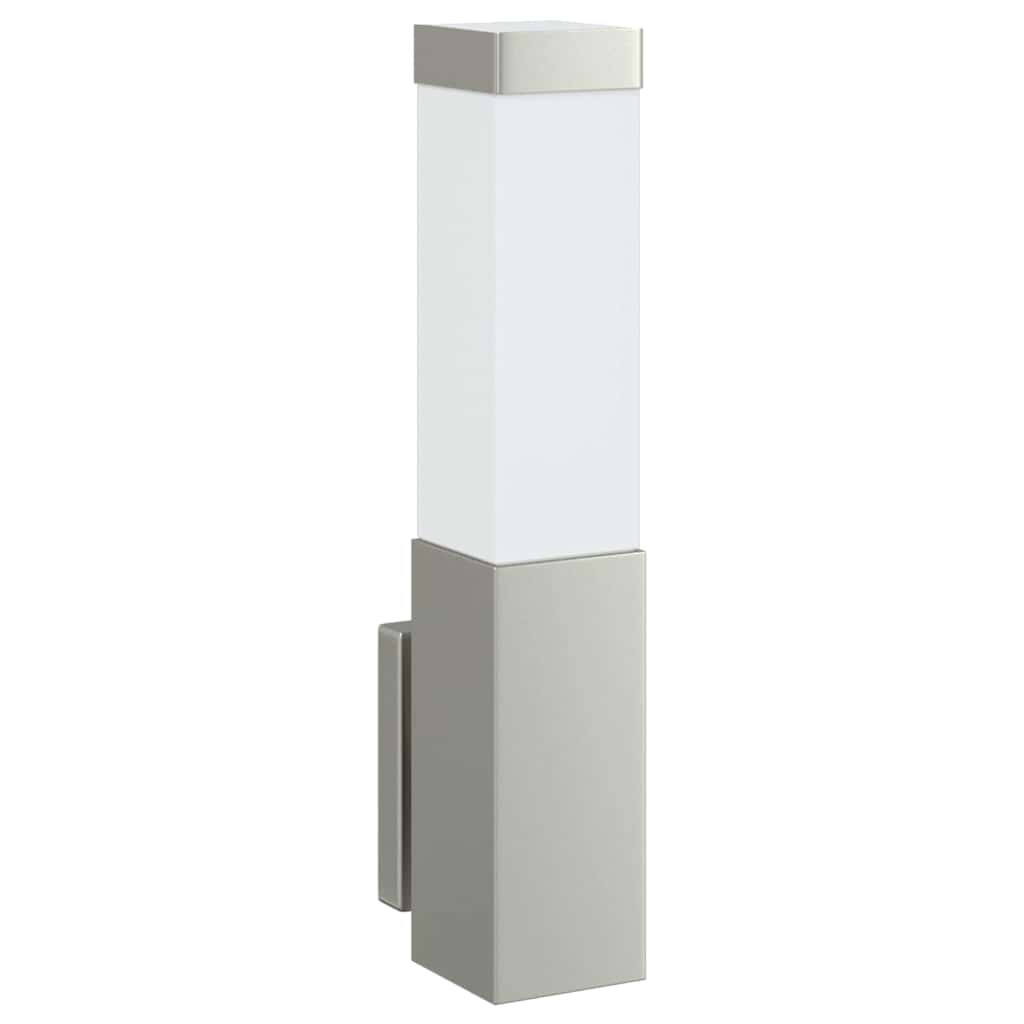 Candeeiro de parede exterior Prateado 10.5 x 6 x 35 cm