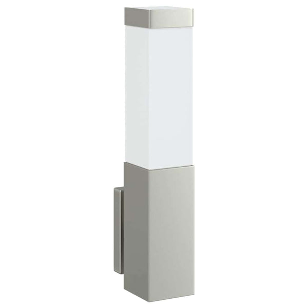 Candeeiro de parede exterior Prateado 10.5 x 6 x 35 cm