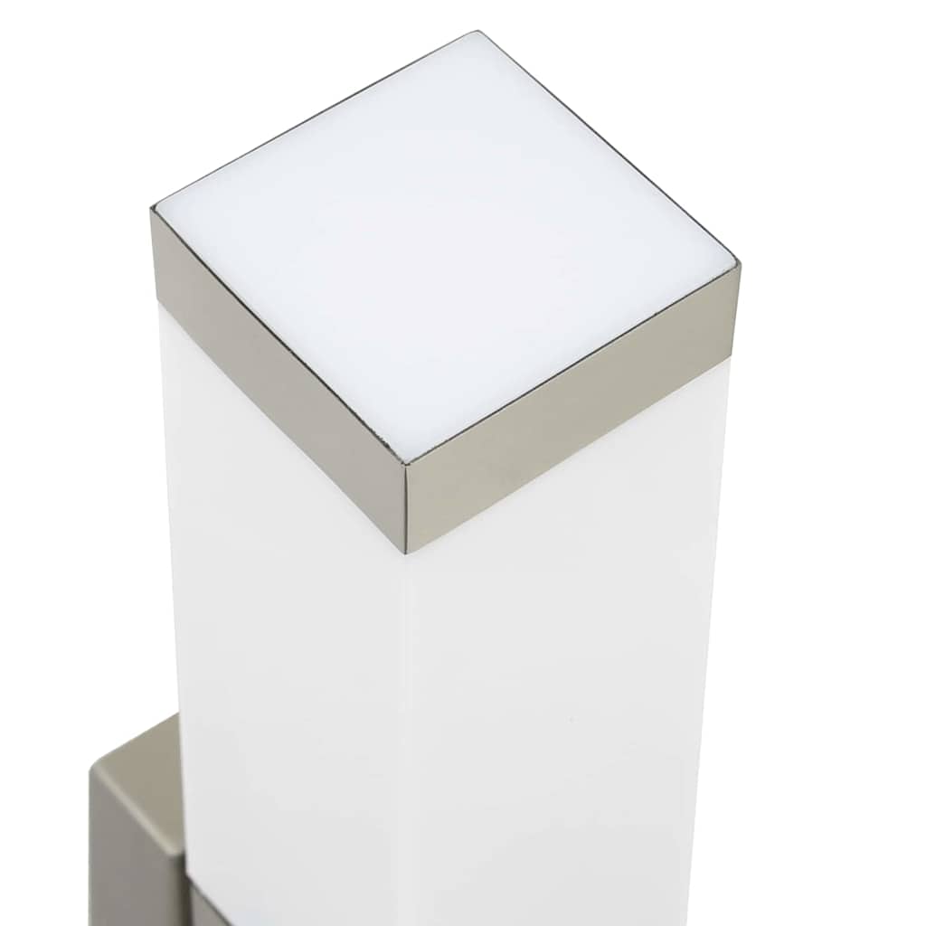 Candeeiro de parede exterior Prateado 10.5 x 6 x 35 cm