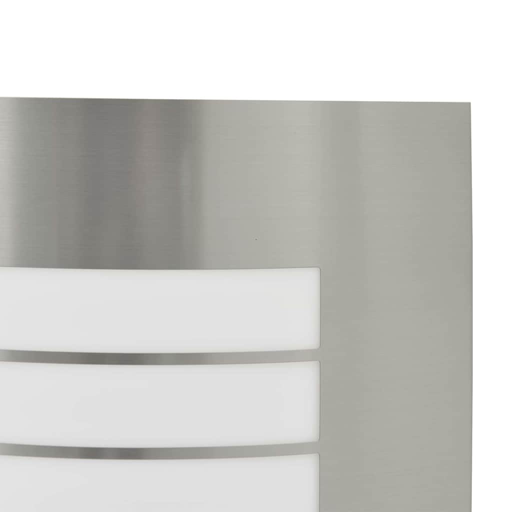 Candeeiro de parede exterior 2 pcs Prateado 23,5 x 10,5 x 26 cm