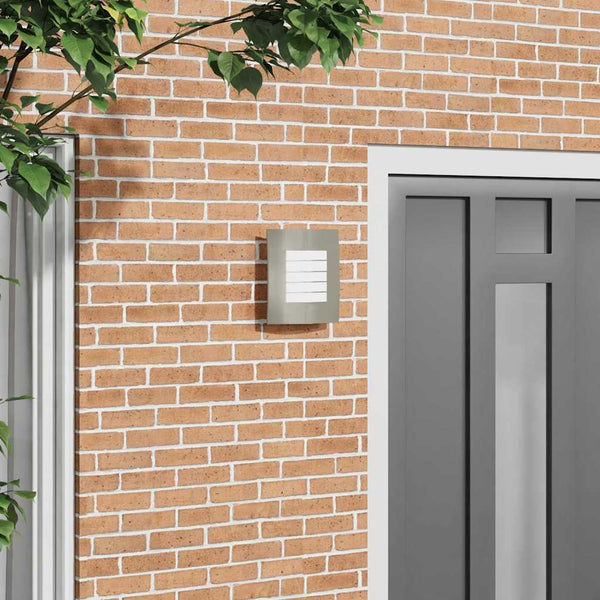 Candeeiro de parede exterior 2 pcs Prateado 23,5 x 10,5 x 26 cm