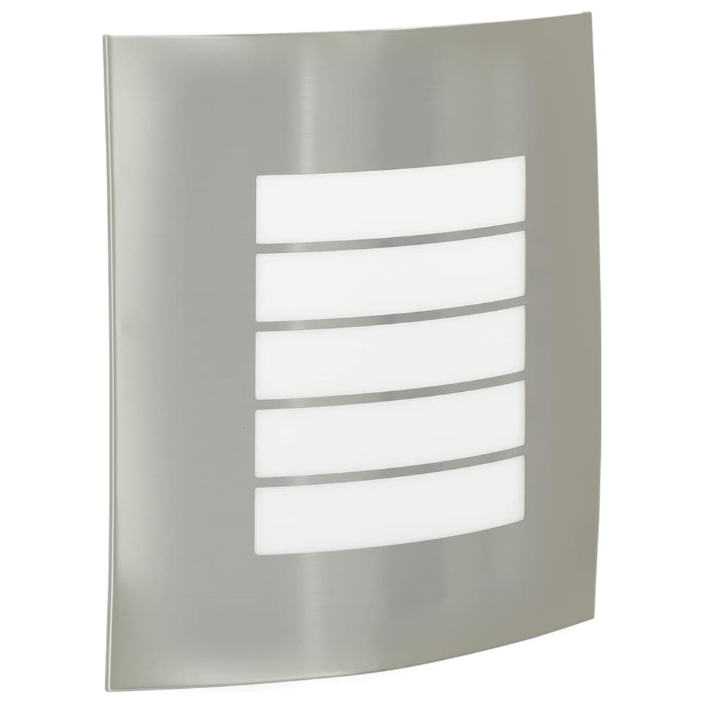 Candeeiro de parede exterior 2 pcs Prateado 23,5 x 10,5 x 26 cm