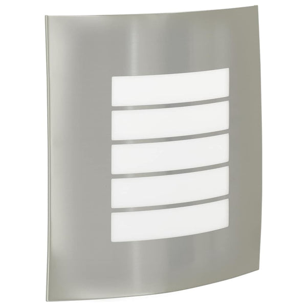 Candeeiro de parede exterior 2 pcs Prateado 23,5 x 10,5 x 26 cm