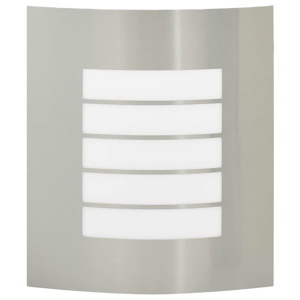 Candeeiro de parede exterior 2 pcs Prateado 23,5 x 10,5 x 26 cm