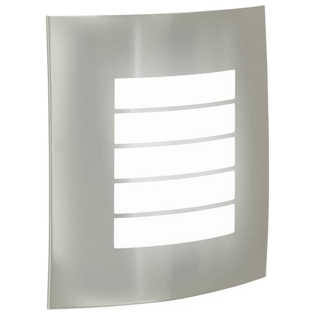 Candeeiro de parede exterior 2 pcs Prateado 23,5 x 10,5 x 26 cm