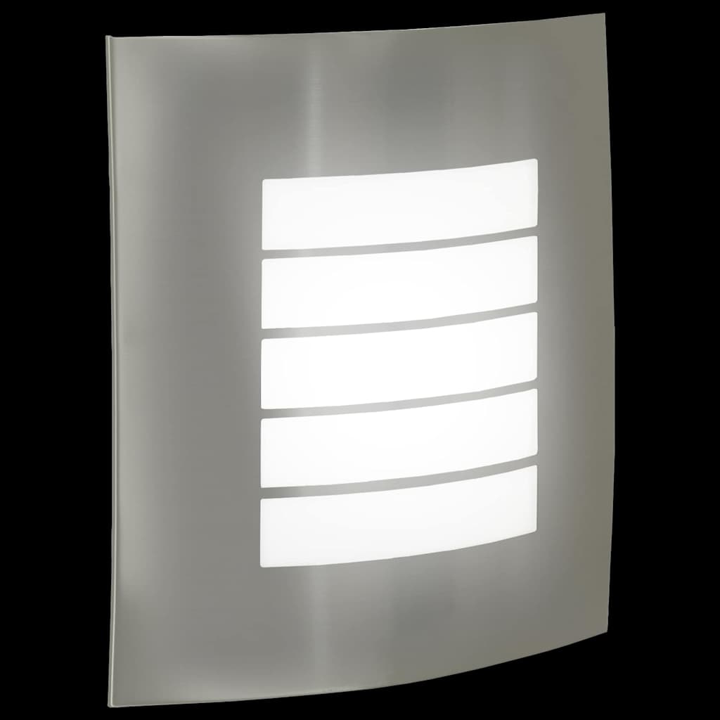 Candeeiro de parede exterior 2 pcs Prateado 23,5 x 10,5 x 26 cm