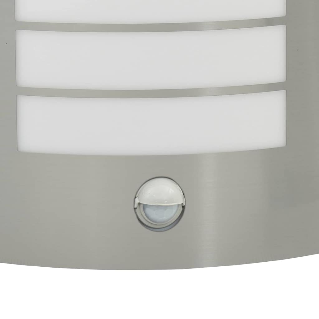 Candeeiro de parede exterior 2 pcs Prateado 23,5 x 10,5 x 26 cm