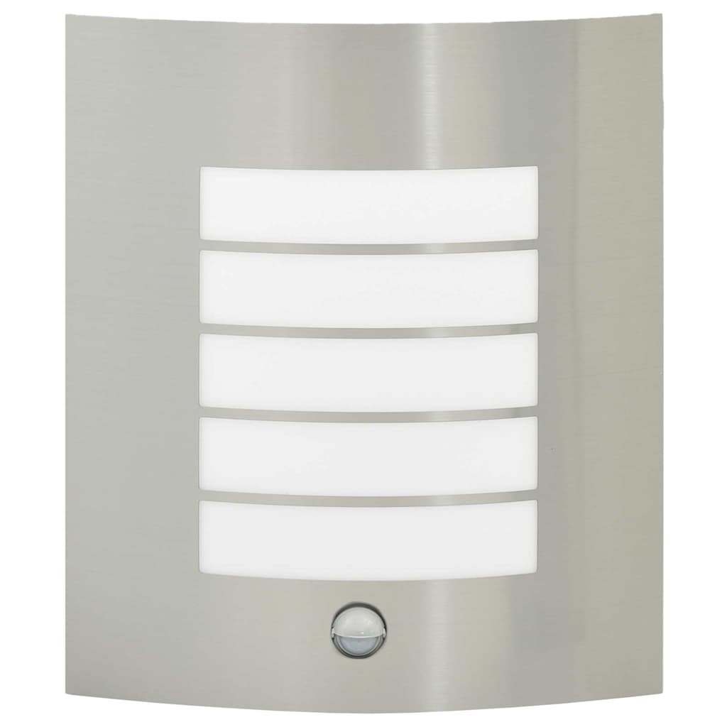 Candeeiro de parede exterior 2 pcs Prateado 23,5 x 10,5 x 26 cm