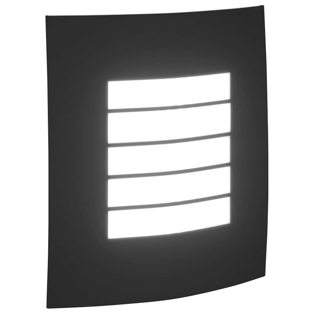 Candeeiro de parede exterior 2 pcs Preto 23,5 x 10,5 x 26 cm