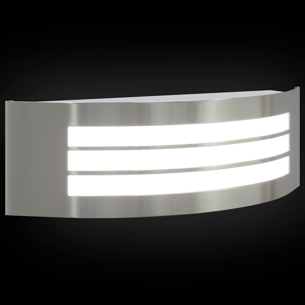 Candeeiro de parede exterior Prateado 32 x 10 x 10 cm