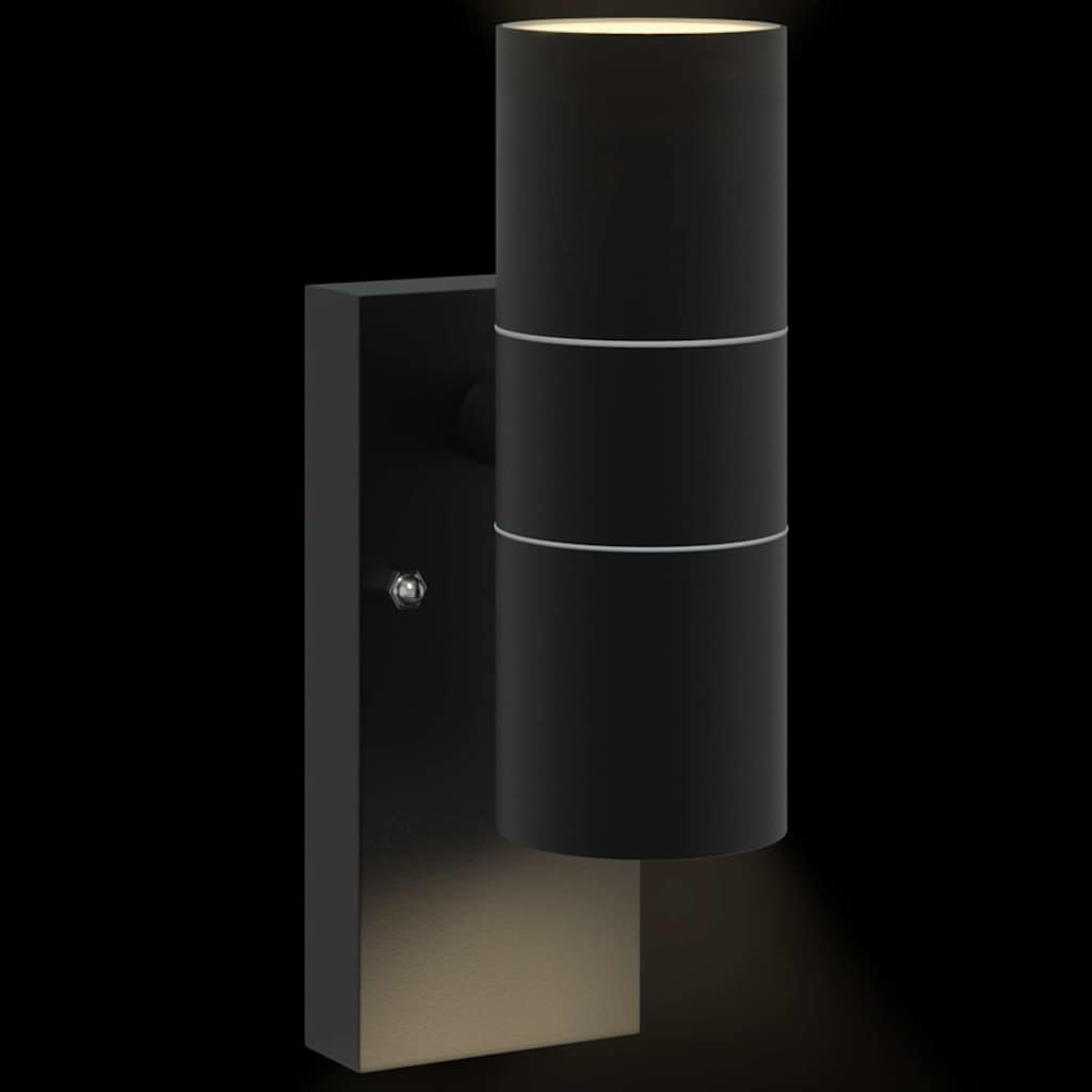 Candeeiro de parede exterior Preto 7 x 10 x 22 cm
