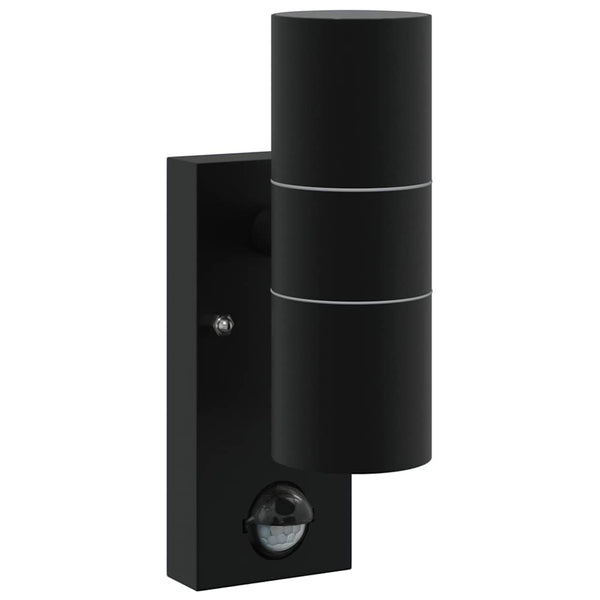 Candeeiro de parede exterior Preto 7 x 10 x 22 cm