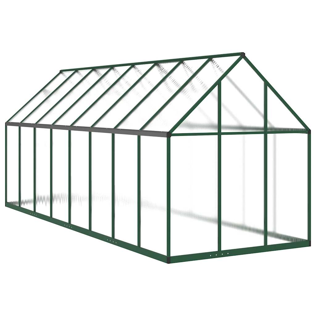 Estufa com estrutura base 445x169x195 cm alumínio verde