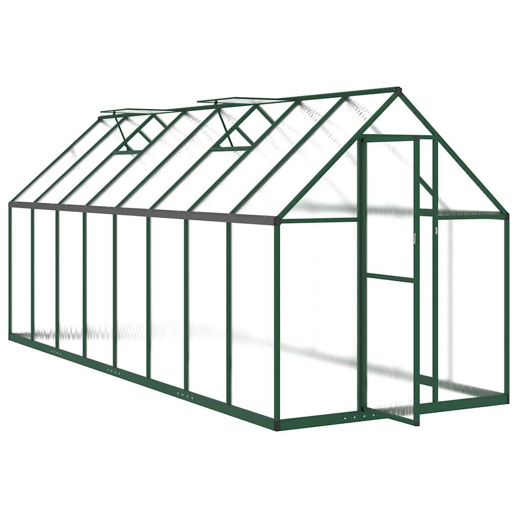 Estufa com estrutura base 445x169x195 cm alumínio verde