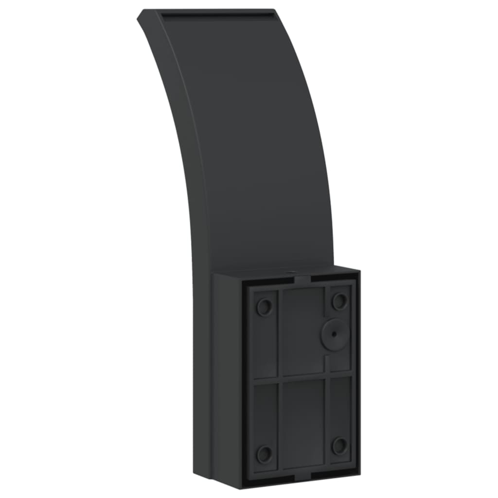 Candeeiros parede LED p/ exterior 2 pcs alumínio fundido preto