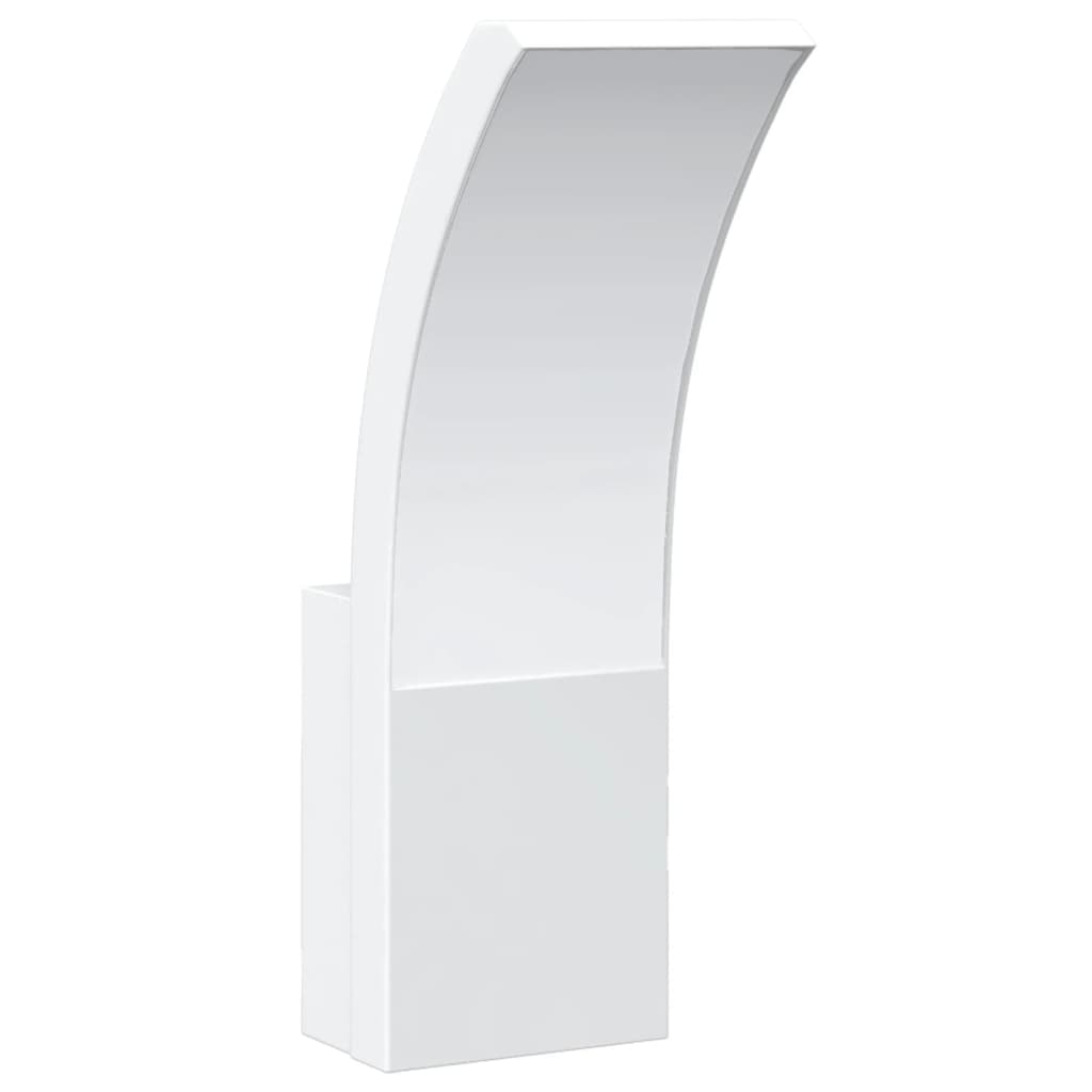 Candeeiro de parede LED para exterior alumínio fundido branco