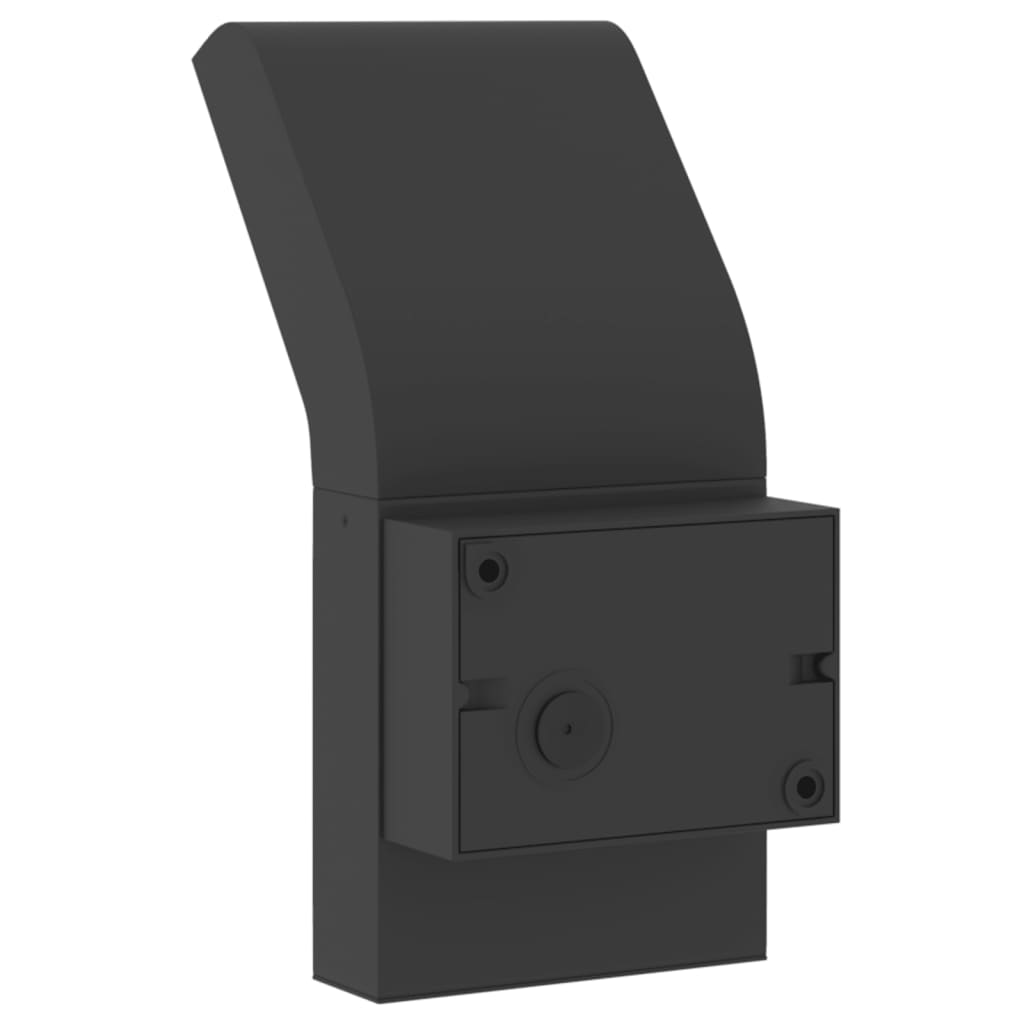 Candeeiros parede LED exterior c/ sensor 2 pcs alumínio preto