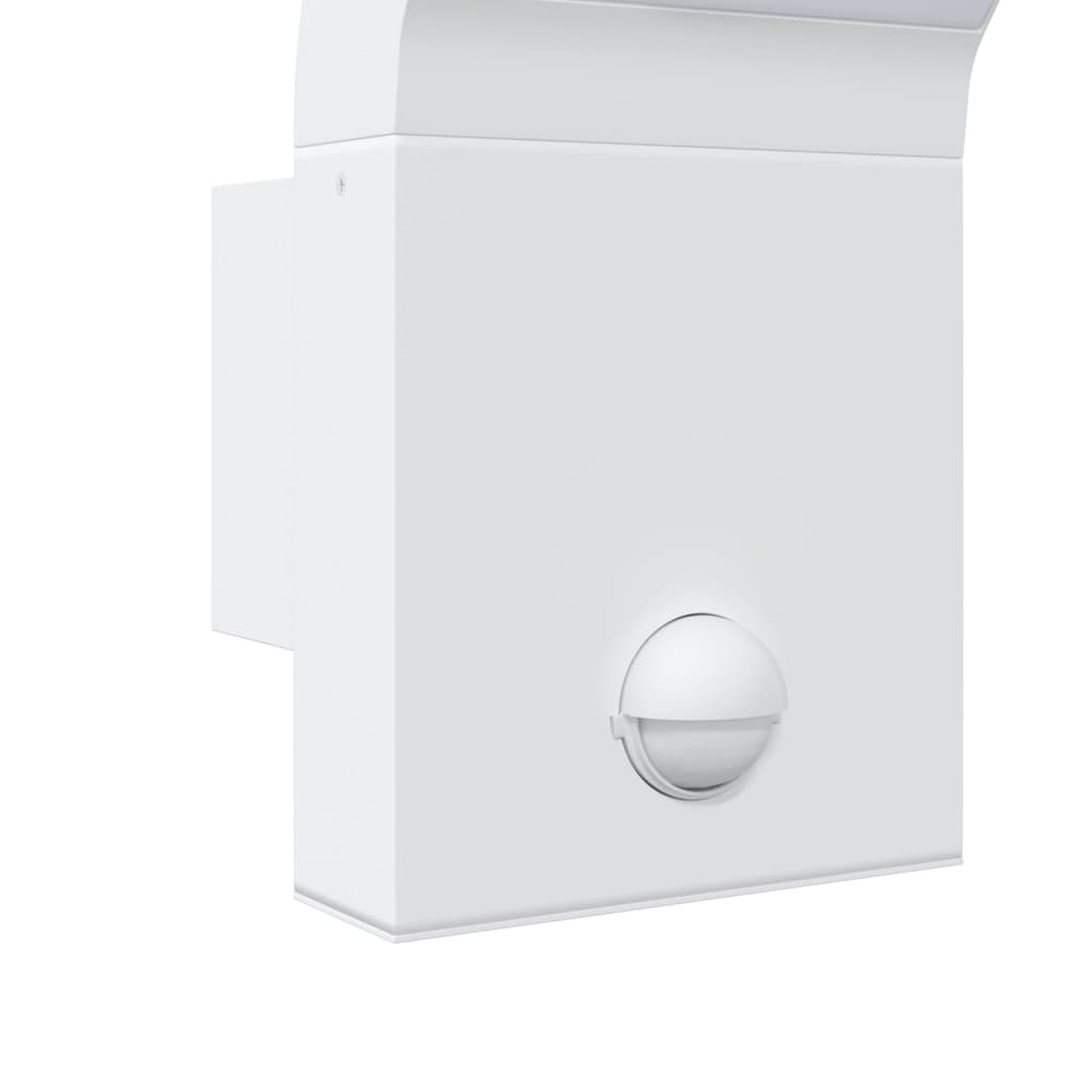 Candeeiros parede LED exterior c/ sensor 2 pcs alumínio branco