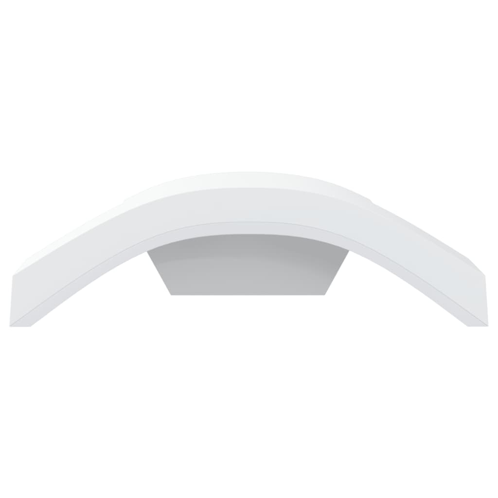 Candeeiros parede LED p/ exterior 2 pcs alumínio fundido branco