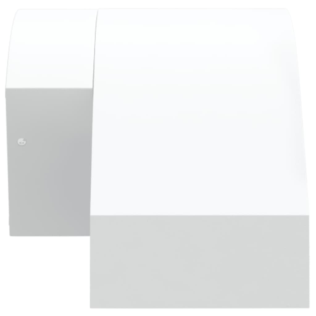 Candeeiros parede LED p/ exterior 2 pcs alumínio fundido branco
