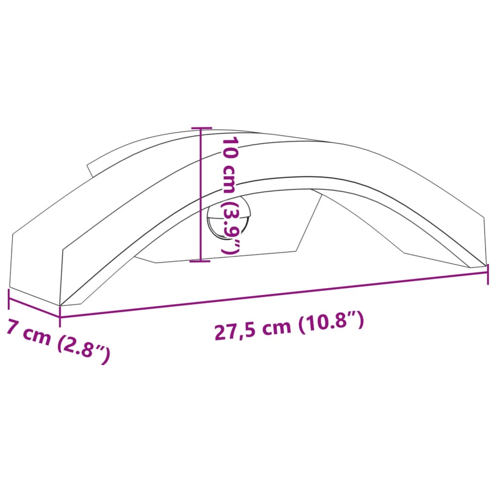 Candeeiros parede LED exterior c/ sensor 2 pcs alumínio branco