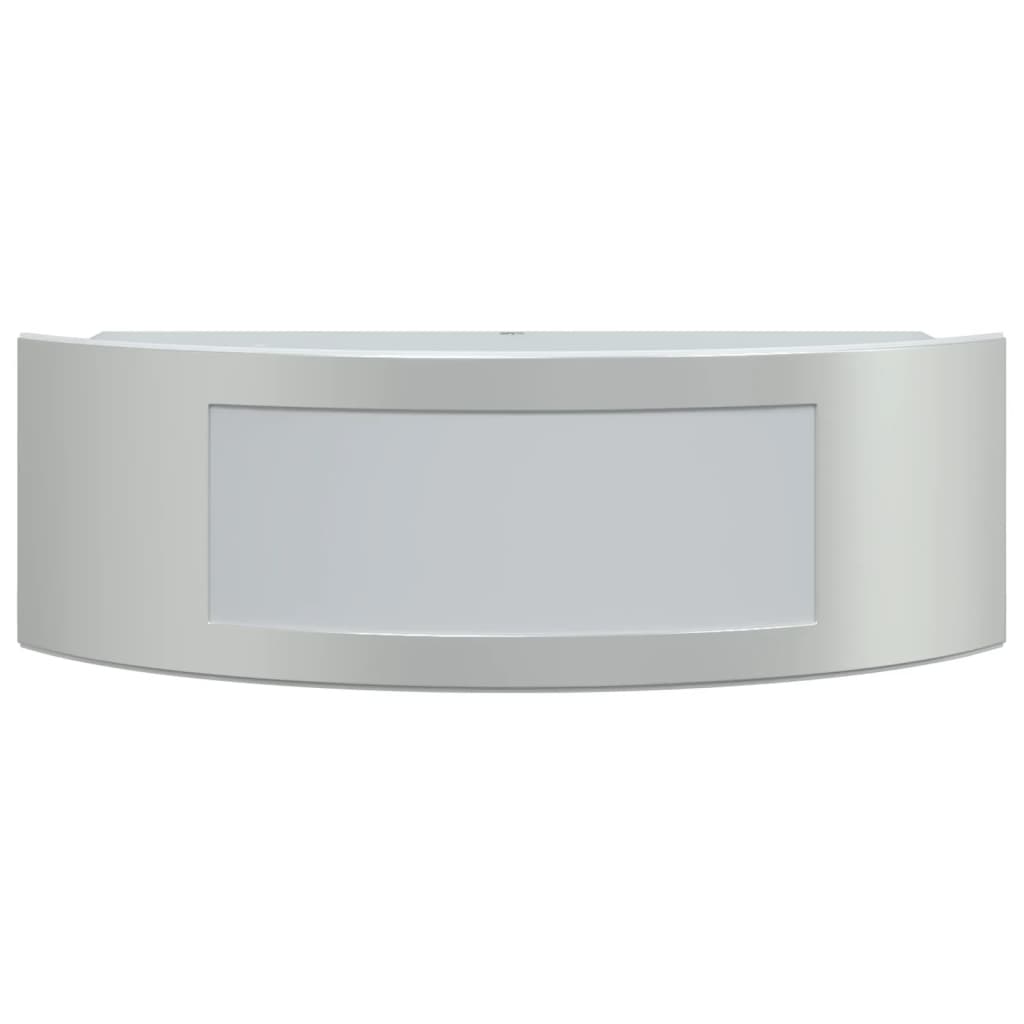 Candeeiros de parede p/ exterior 2 pcs aço inoxidável prateado