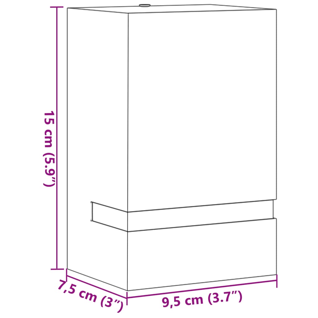 Candeeiro de parede para exterior aço inoxidável prateado