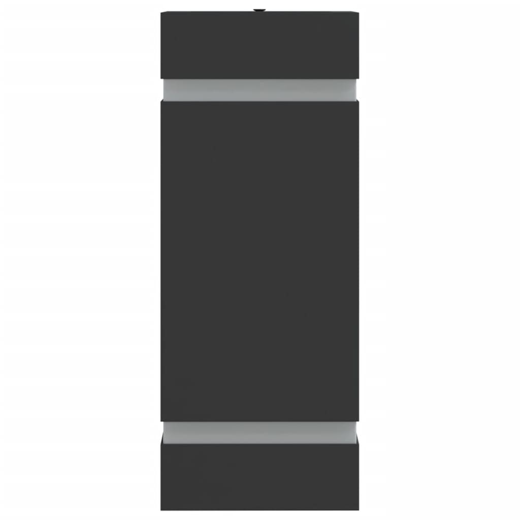 Candeeiro de parede para exterior aço inoxidável preto