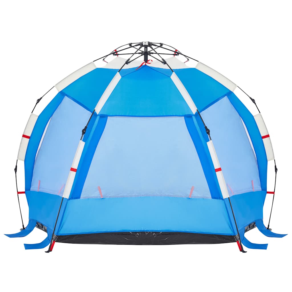 Tenda praia 2 pessoas libertação rápida impermeável azul ciano
