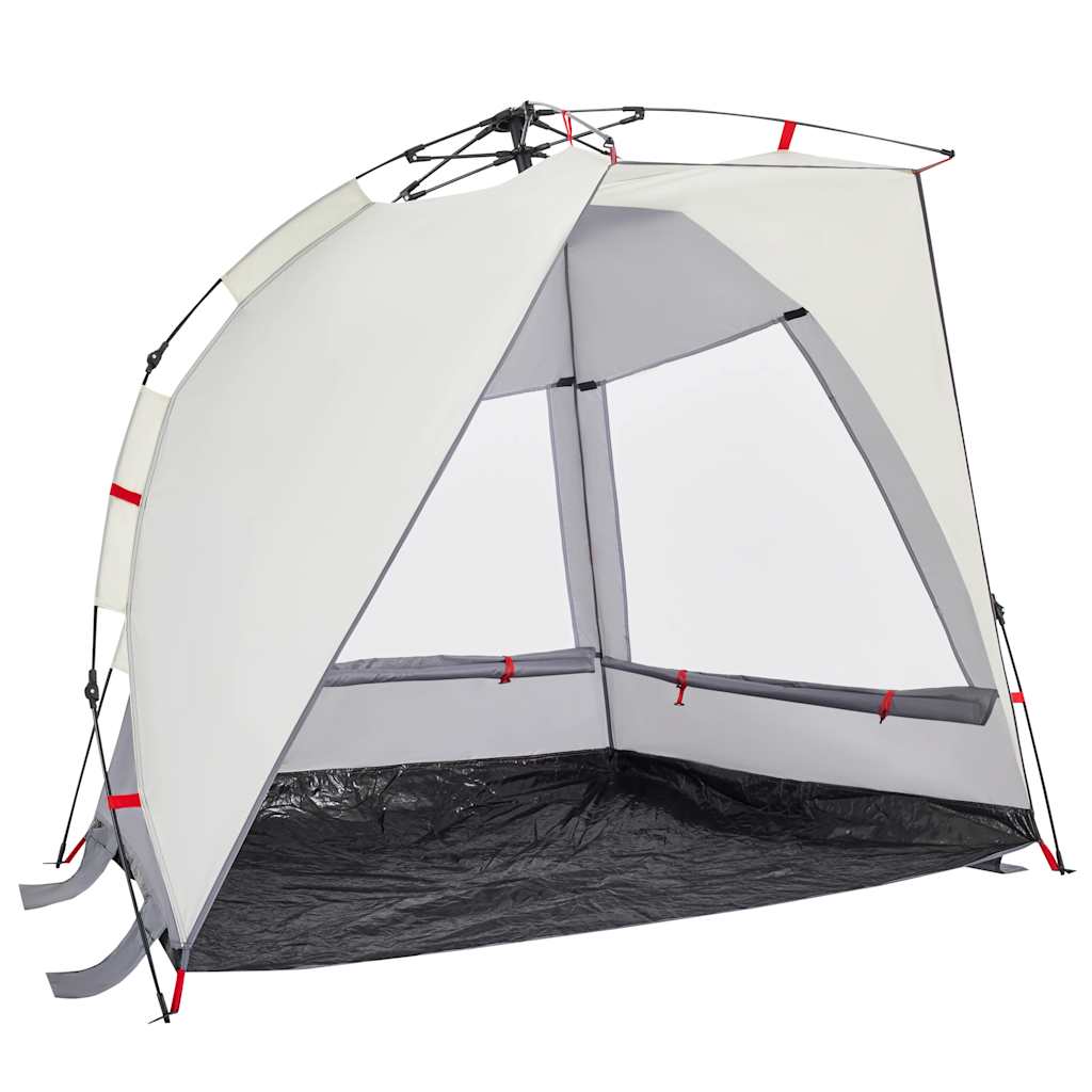 Tenda praia 2 pessoas libertação rápida impermeável cinzento