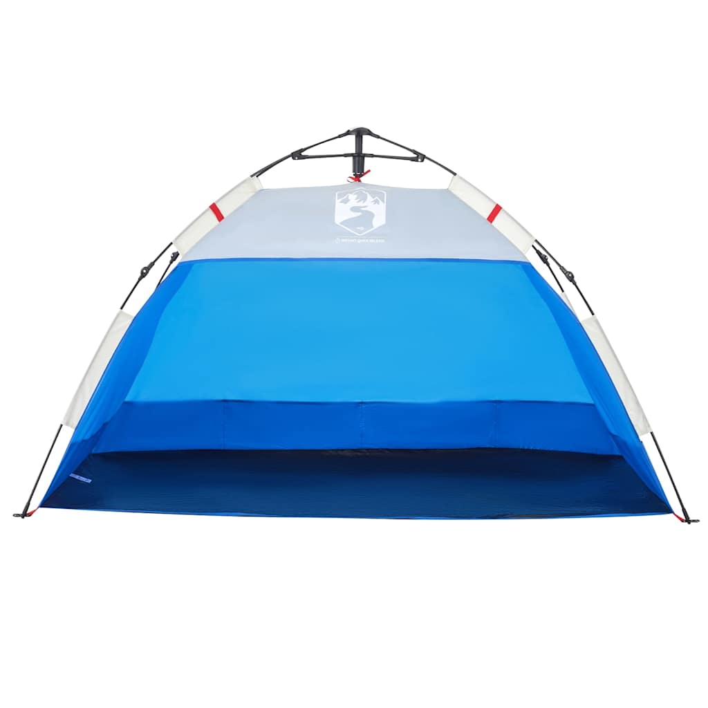 Tenda praia 2 pessoas libertação rápida impermeável azul ciano