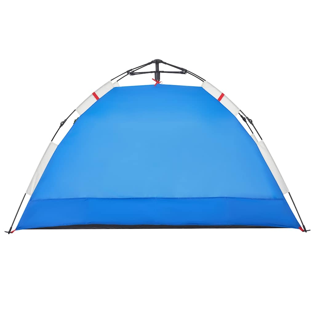 Tenda praia 2 pessoas libertação rápida impermeável azul ciano
