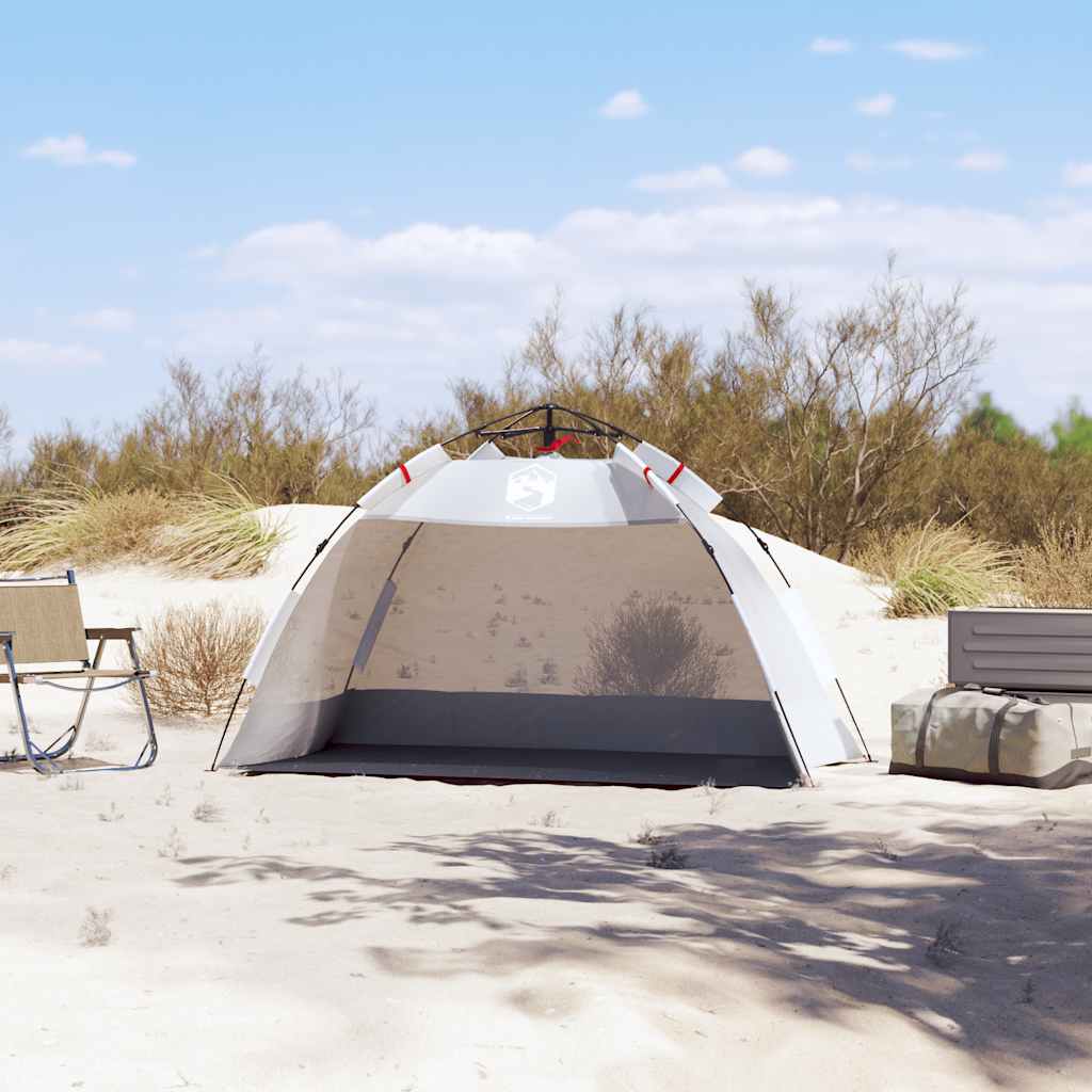 Tenda praia 2 pessoas libertação rápida impermeável cinzento
