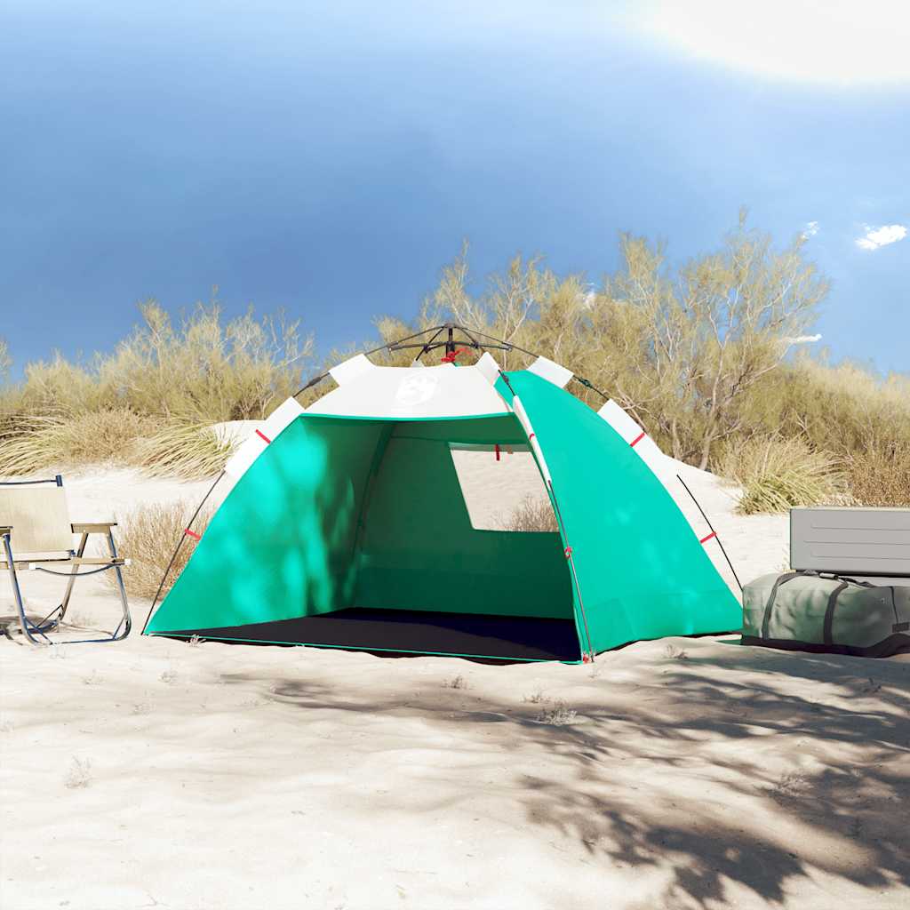 Tenda praia 2 pessoas libertação rápida impermeável verde mar