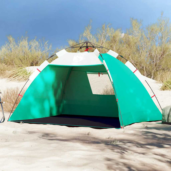 Tenda praia 2 pessoas libertação rápida impermeável verde mar